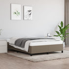 Bed frame without mattress fabric taupe 140x190 cm