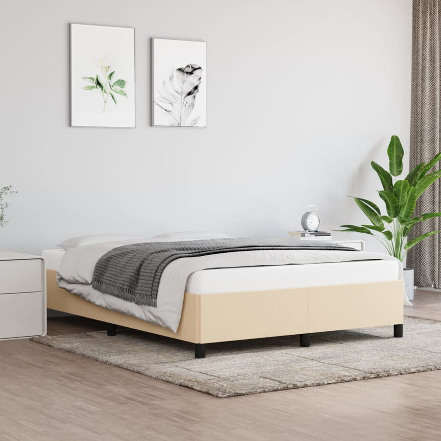 Bedframe Stof Kleurig Crème 140 x 190 cm 35 cm