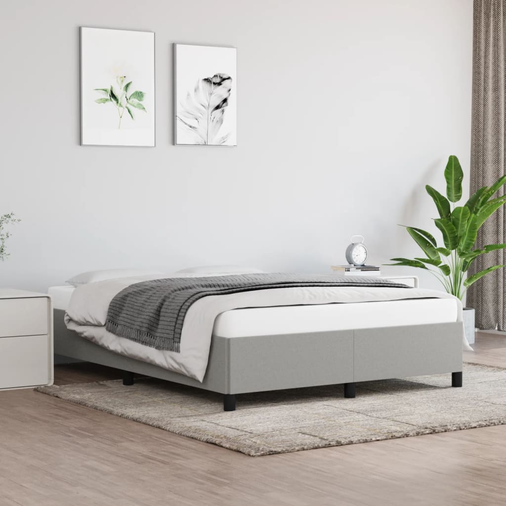 Bedframe Stof Lichtgrijs 140 x 200 cm 35 cm