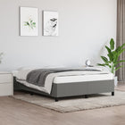Bed frame without mattress fabric dark gray 140x200 cm