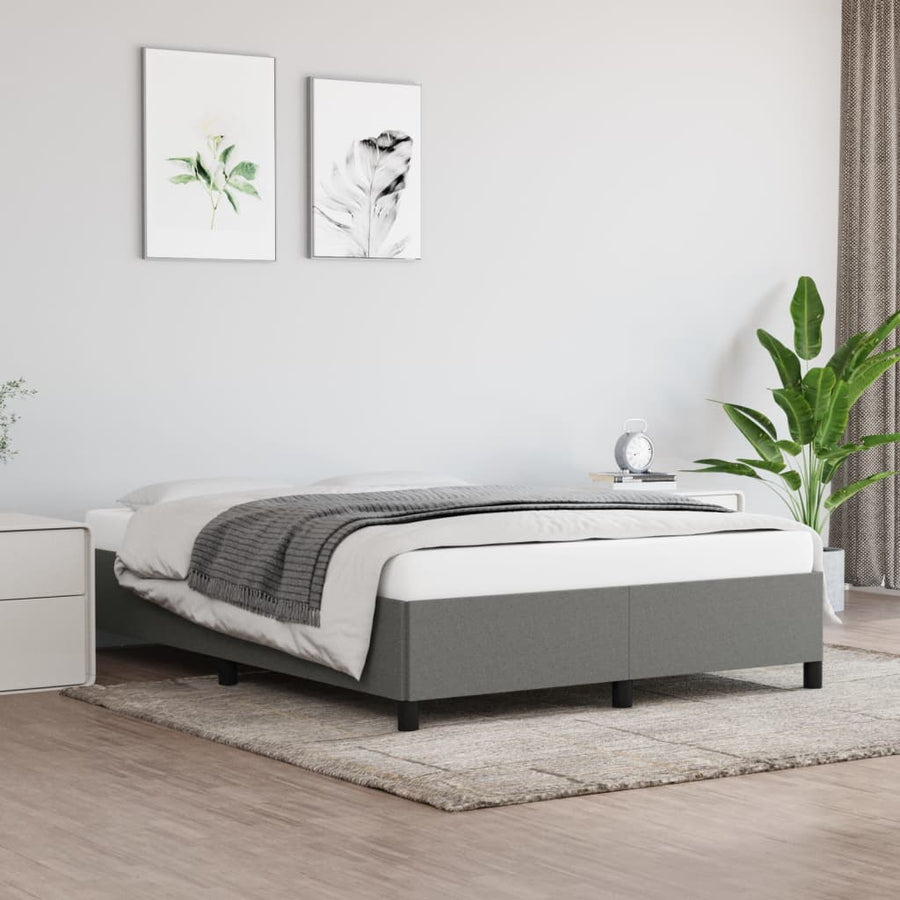 Bedframe Stof Donkergrijs 140 x 200 cm 35 cm