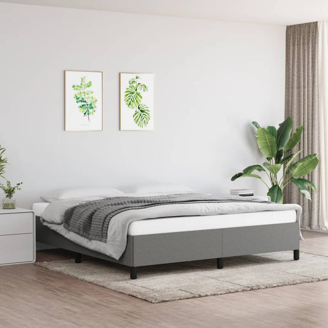 Bedframe Stof Donkergrijs 160 x 200 cm 35 cm