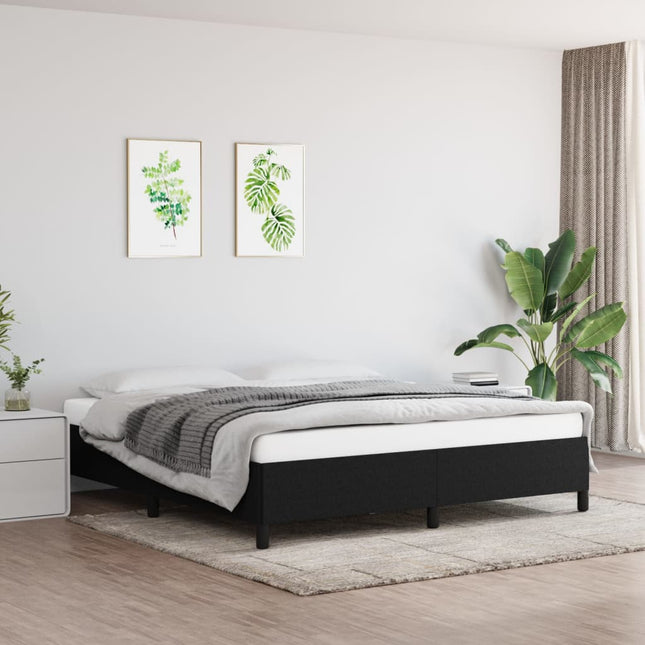 Bedframe Stof Zwart 160 x 200 cm 35 cm