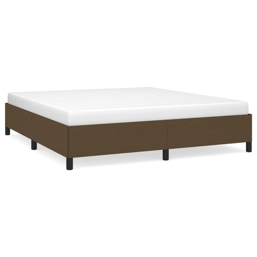 Bedframe Stof Donkerbruin 160 x 200 cm 35 cm