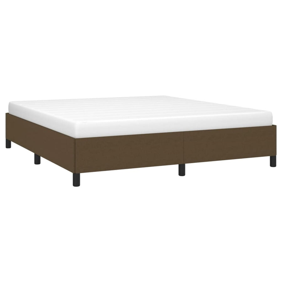 Bedframe Stof Donkerbruin 160 x 200 cm 35 cm