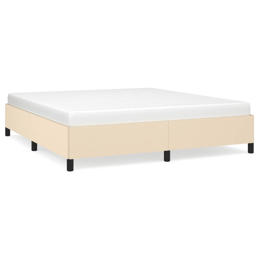 Bedframe Stof Kleurig Crème 160 x 200 cm 35 cm