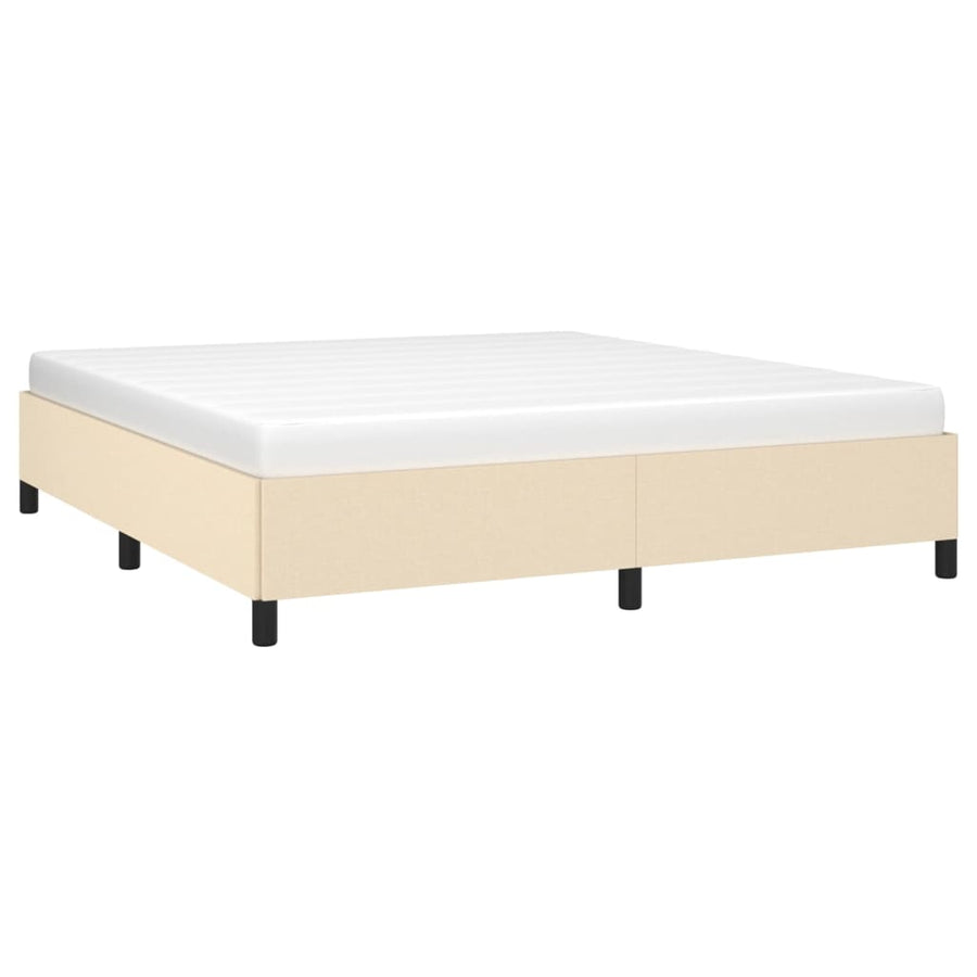 Bedframe Stof Kleurig Crème 160 x 200 cm 35 cm