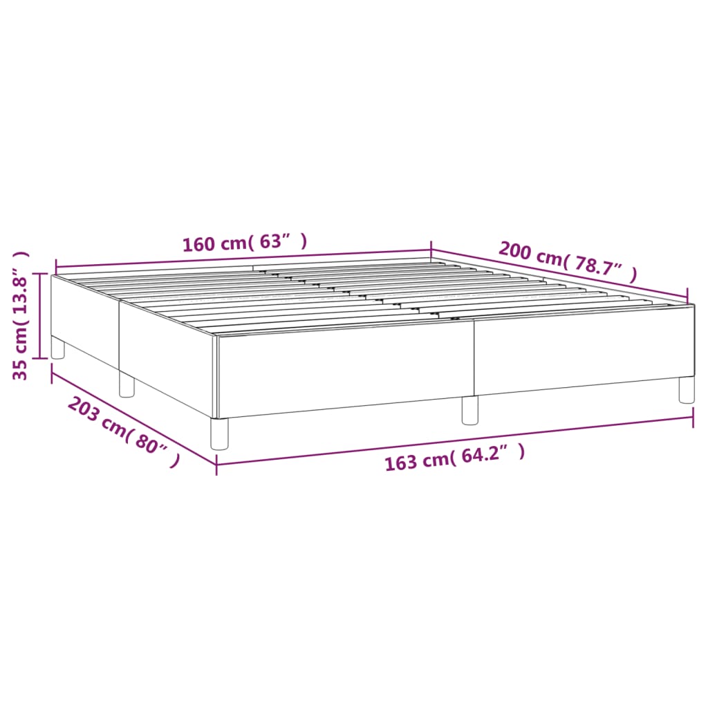 Bedframe zonder matras 160x200 cm stof groen