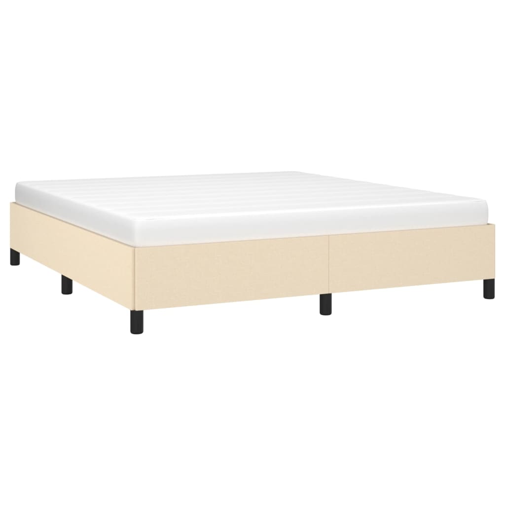 Bedframe Stof Kleurig Crème 180 x 200 cm 35 cm