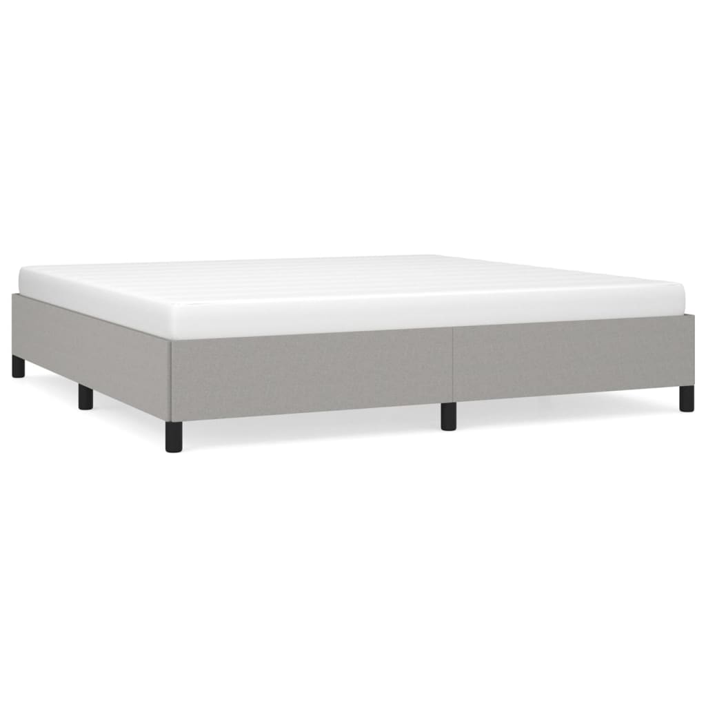Bedframe Stof Lichtgrijs 200 x 200 cm 35 cm