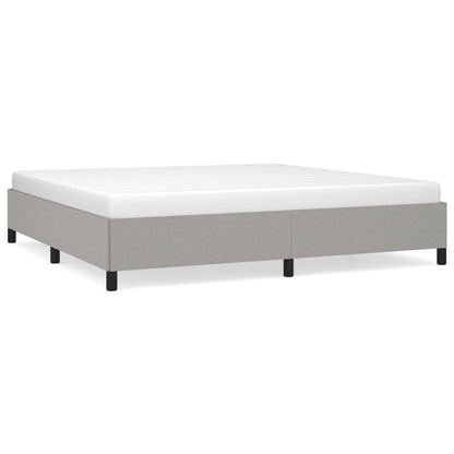Bedframe Stof Lichtgrijs 200 x 200 cm 35 cm