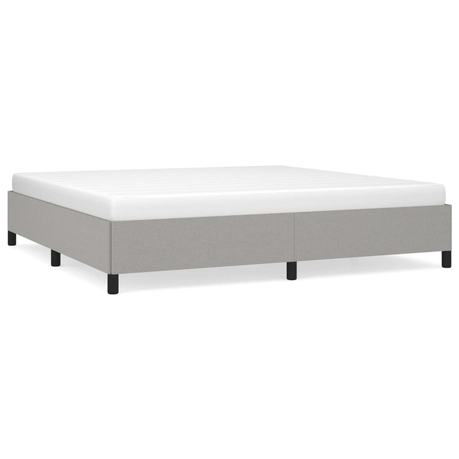 Bedframe Stof Lichtgrijs 200 x 200 cm 35 cm