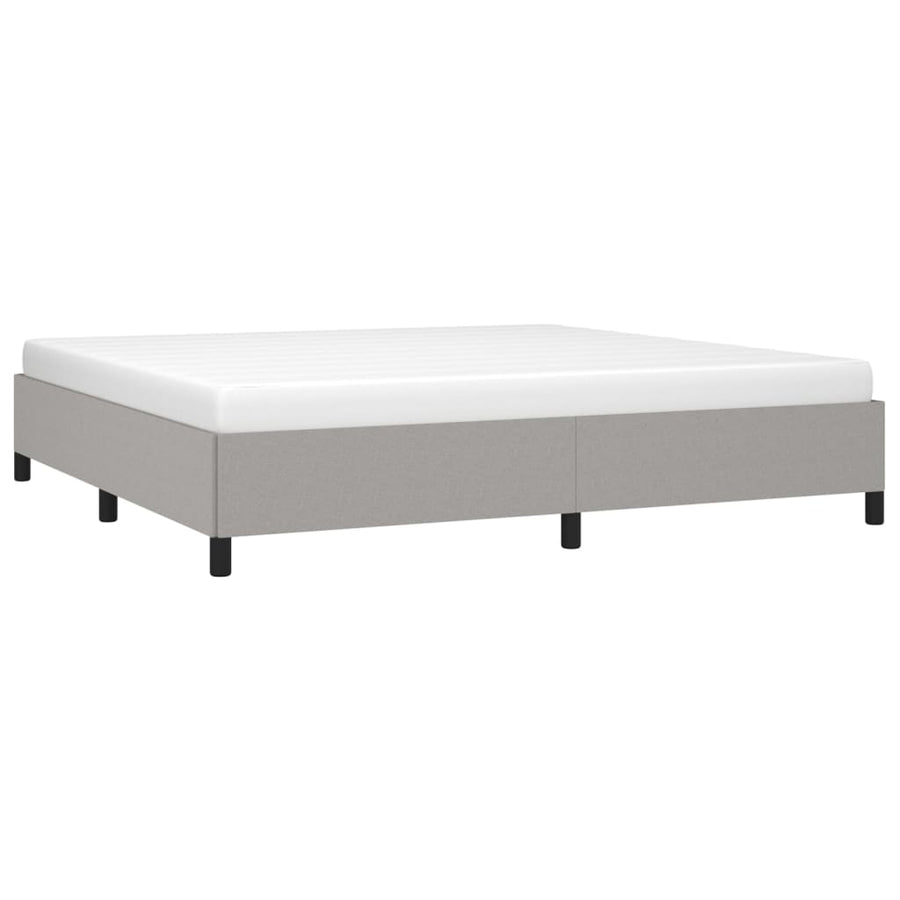 Bedframe Stof Lichtgrijs 200 x 200 cm 35 cm