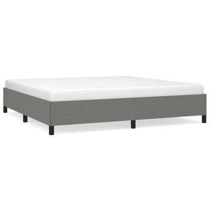 Bedframe Stof Donkergrijs 200 x 200 cm 35 cm