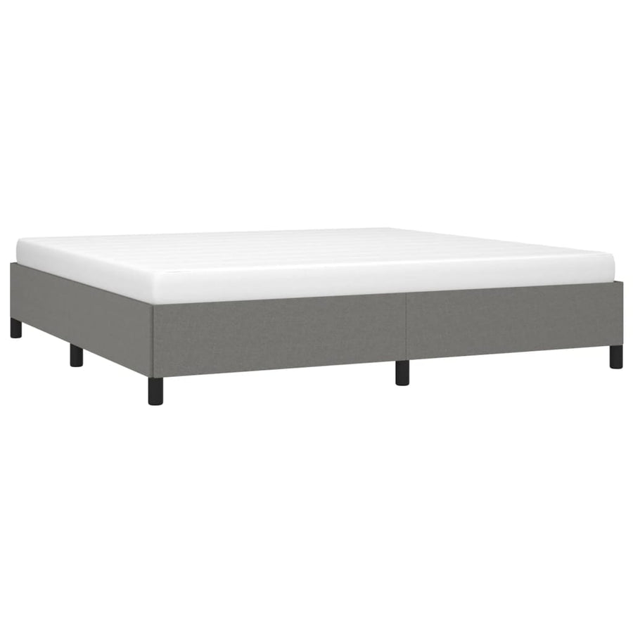 Bedframe Stof Donkergrijs 200 x 200 cm 35 cm