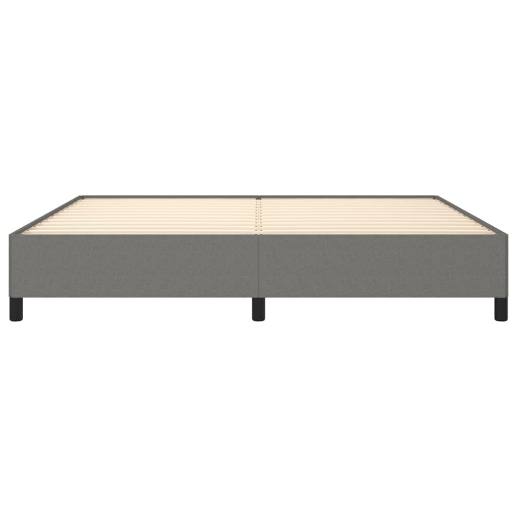 Bedframe Stof Donkergrijs 200 x 200 cm 35 cm