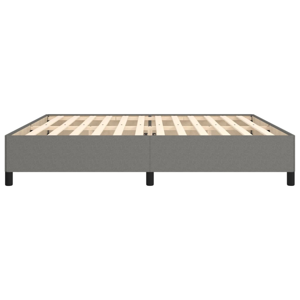 Bedframe Stof Donkergrijs 200 x 200 cm 35 cm