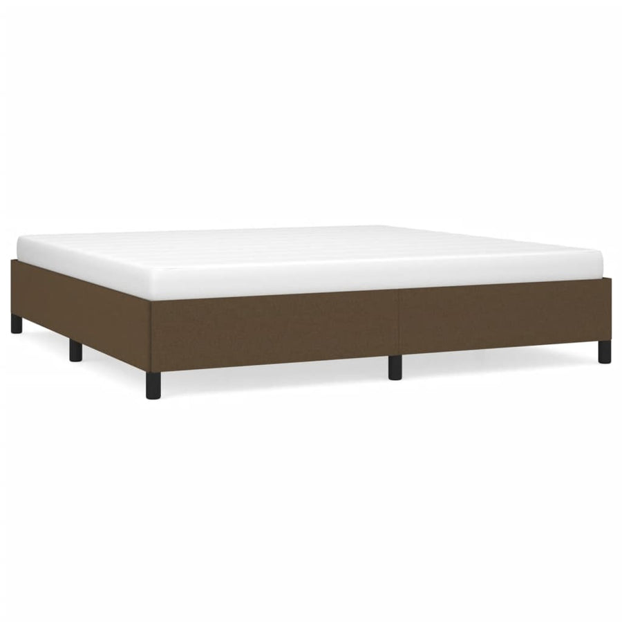 Bedframe Stof Donkerbruin 200X200 Cm Donkerbruin 200 x 200 cm 35 cm