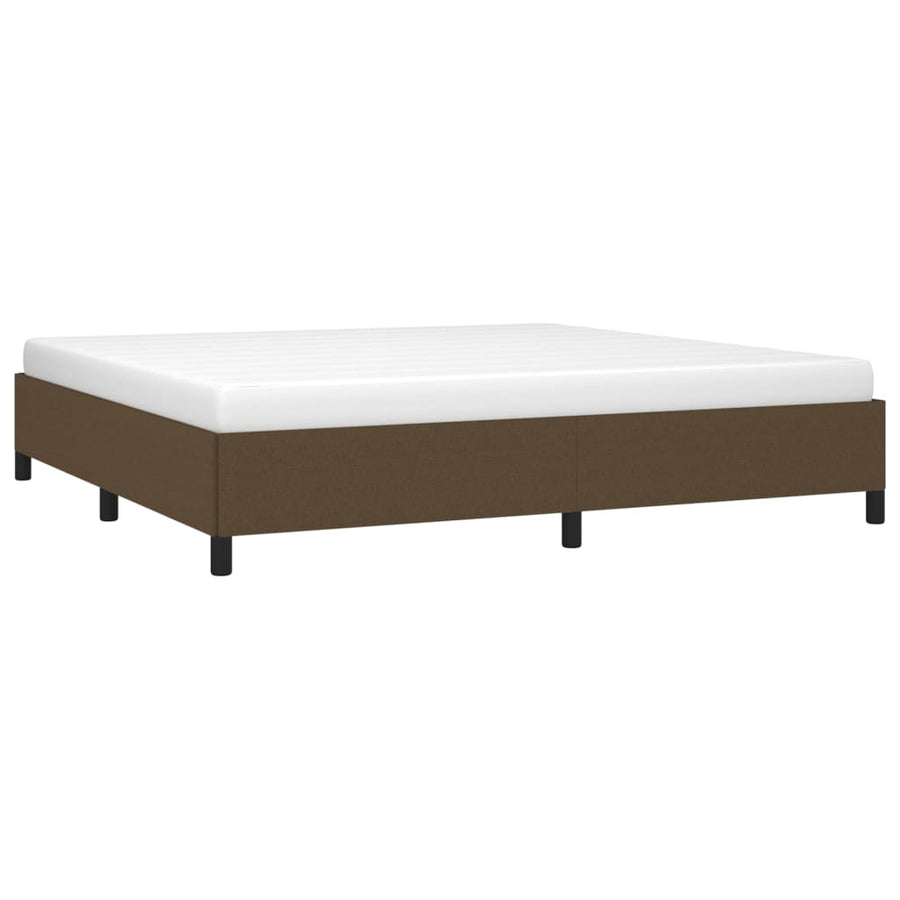 Bedframe Stof Donkerbruin 200X200 Cm Donkerbruin 200 x 200 cm 35 cm