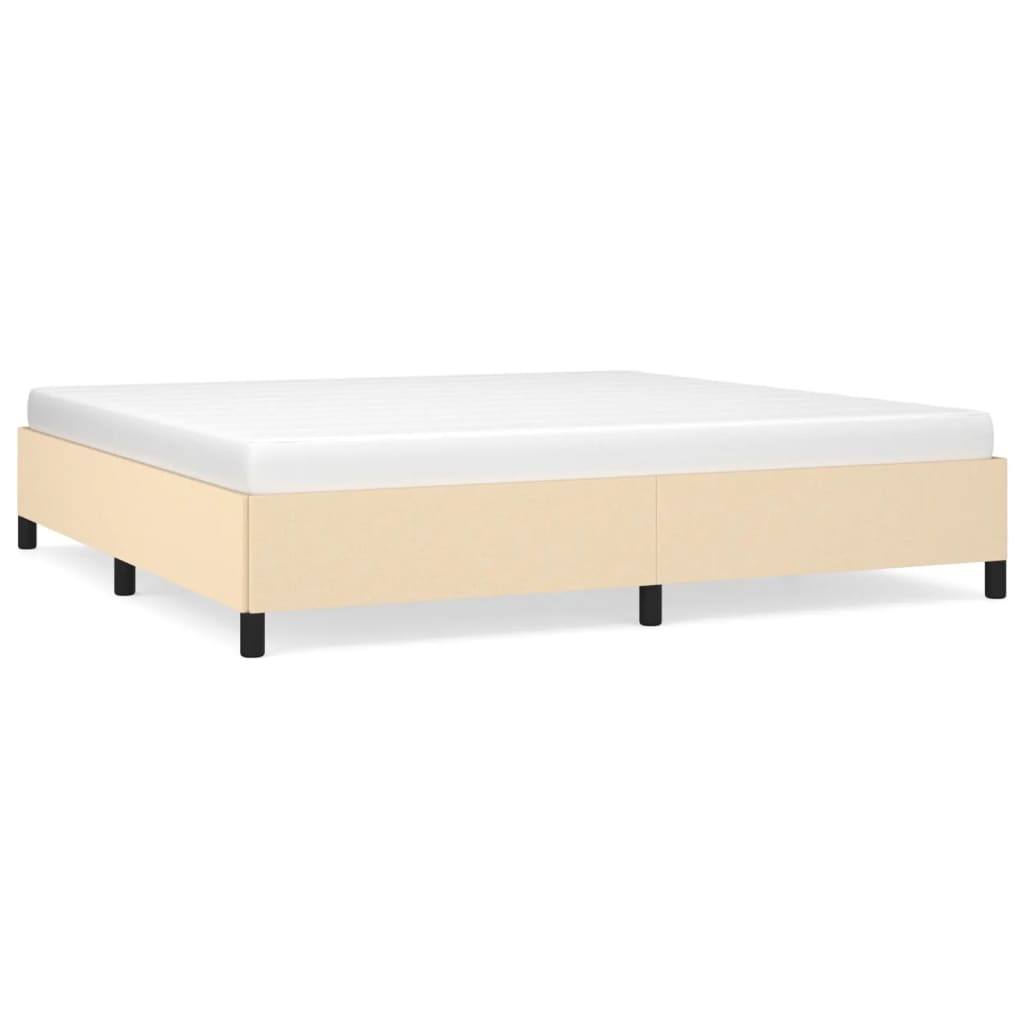 Bedframe stof crèmekleurig 200x200 cm 200 x 200 cm 35 cm