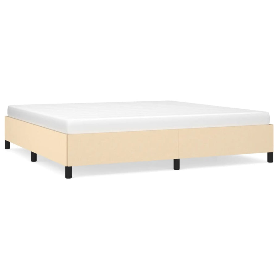 Bedframe stof crèmekleurig 200x200 cm 200 x 200 cm 35 cm