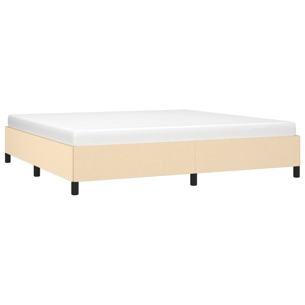 Bedframe stof crèmekleurig 200x200 cm 200 x 200 cm 35 cm