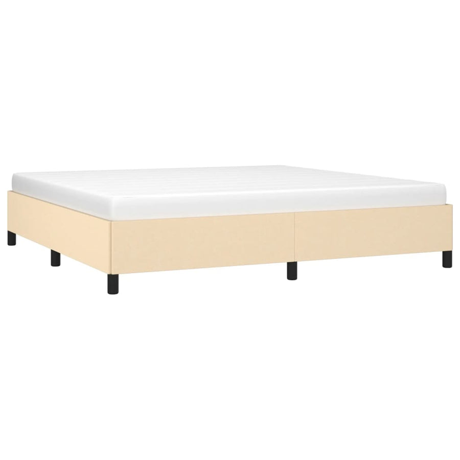 Bedframe stof crèmekleurig 200x200 cm 200 x 200 cm 35 cm
