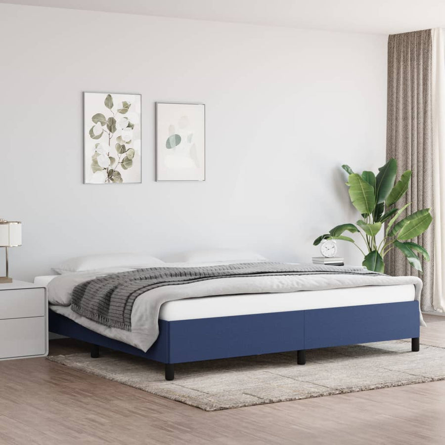 Bedframe Stof Blauw 200 x 200 cm 35 cm