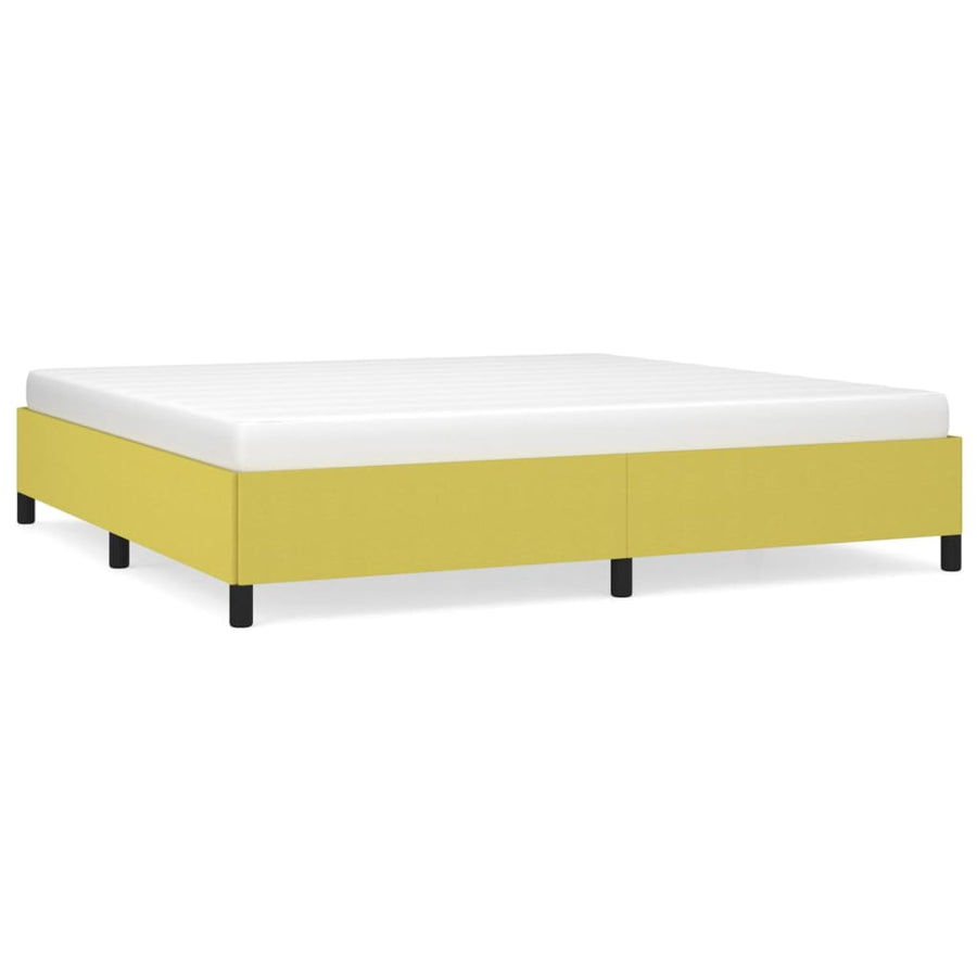 Bedframe stof groen 200x200 cm 200 x 200 cm 35 cm
