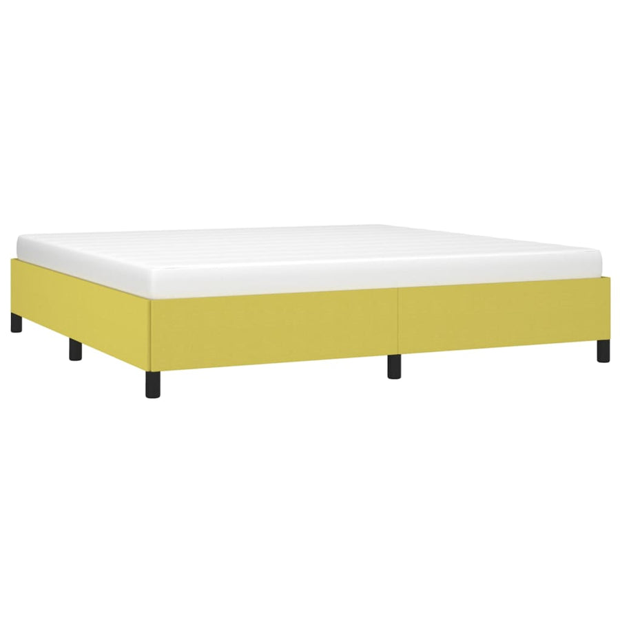Bedframe stof groen 200x200 cm 200 x 200 cm 35 cm