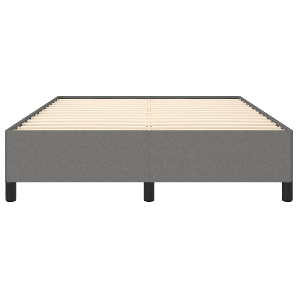 Bedframe zonder matras donkergrijs 137x190 cm stof