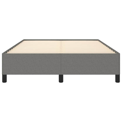 Bedframe zonder matras donkergrijs 137x190 cm stof