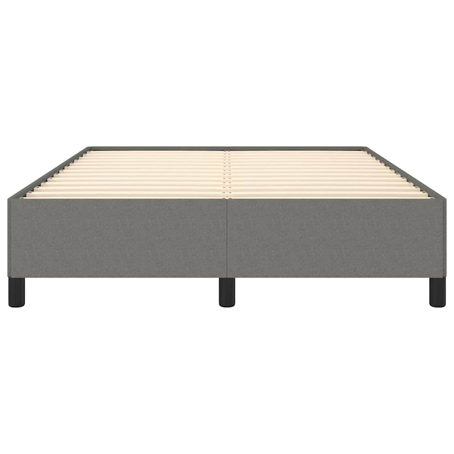 Bedframe zonder matras donkergrijs 137x190 cm stof