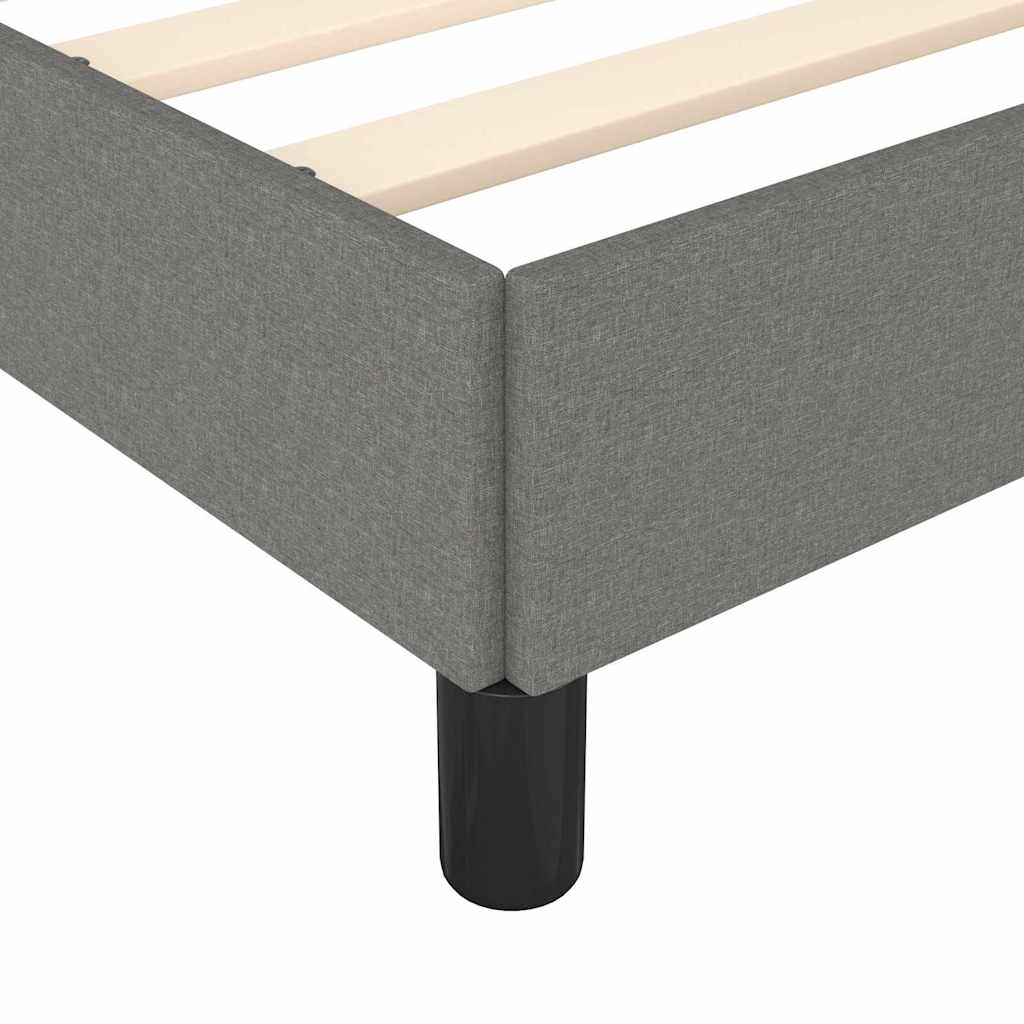 Bedframe zonder matras donkergrijs 137x190 cm stof
