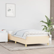 Bed frame without mattress 80x200 cm fabric cream
