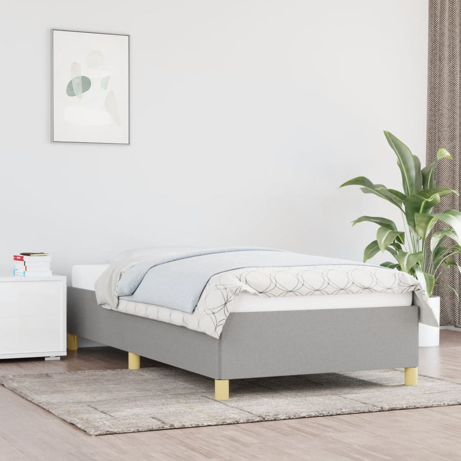 Bedframe Stof Lichtgrijs 90 x 190 cm 35 cm