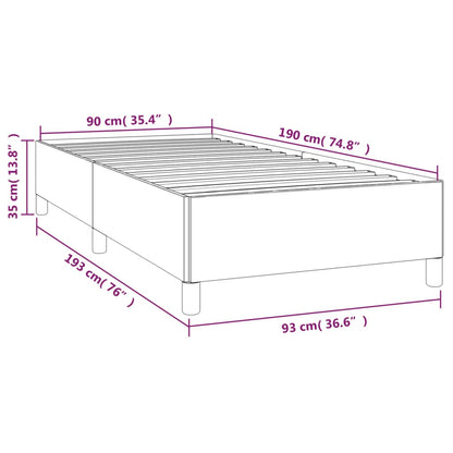 Bedframe stof taupe 90x190 cm 90 x 190 cm 35 cm