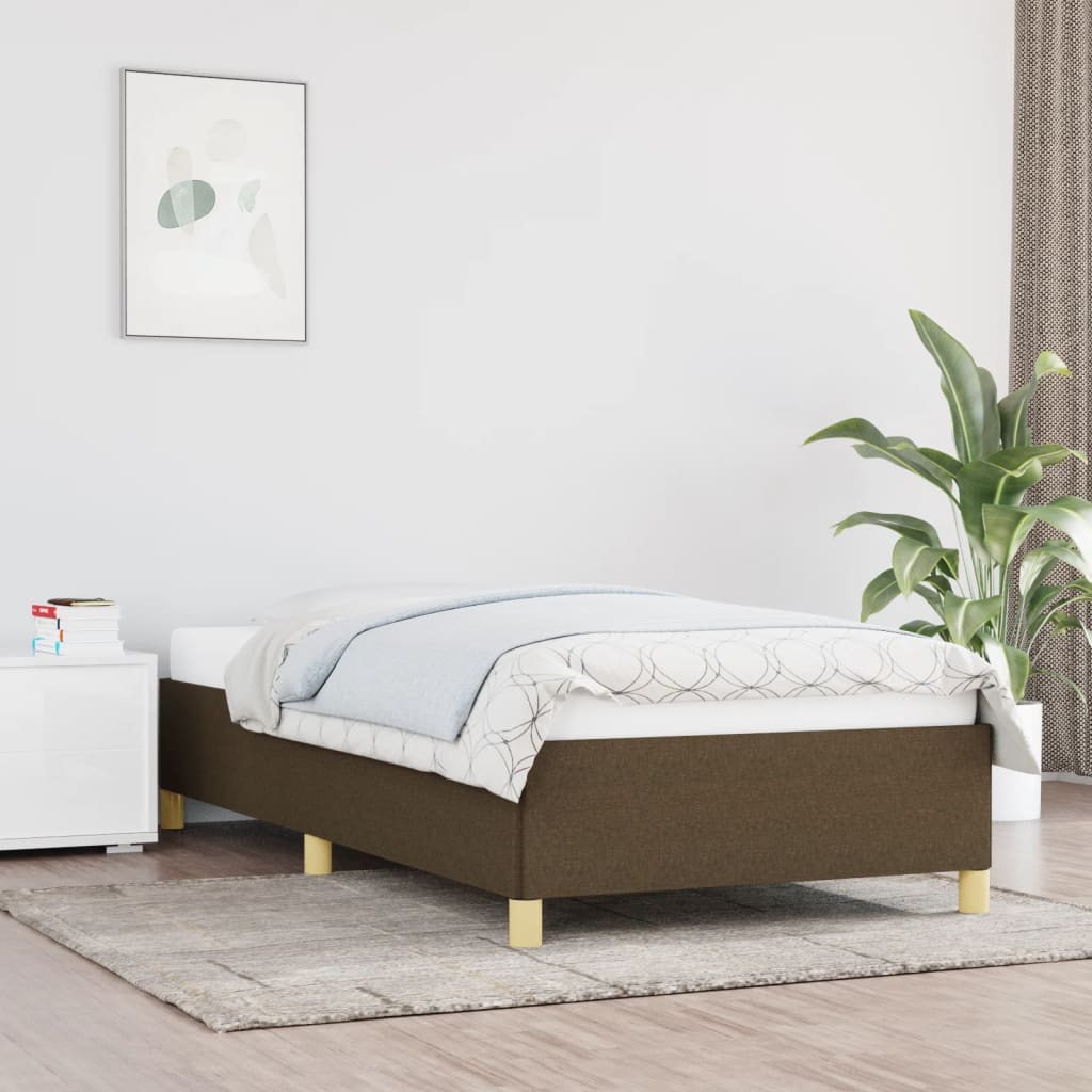 Bedframe stof donkerbruin 90x200 cm 90 x 200 cm 35 cm