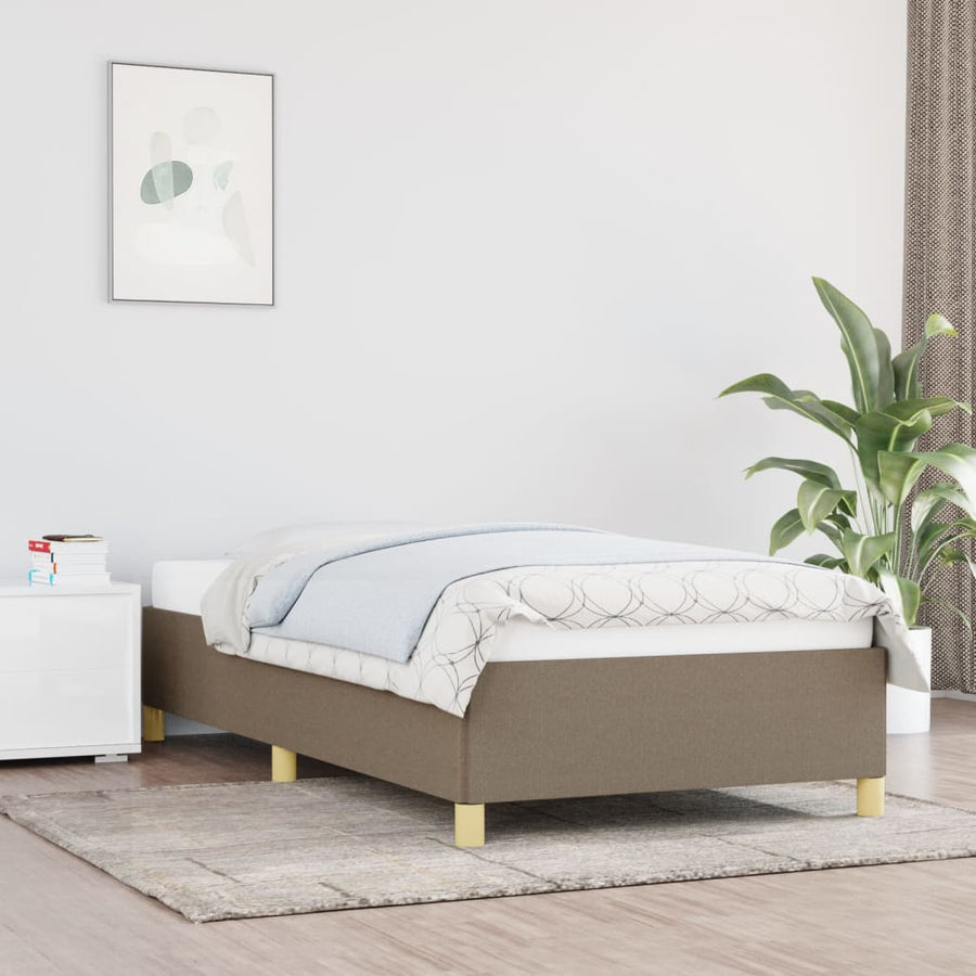 Bedframe stof taupe 90x200 cm 90 x 200 cm 35 cm