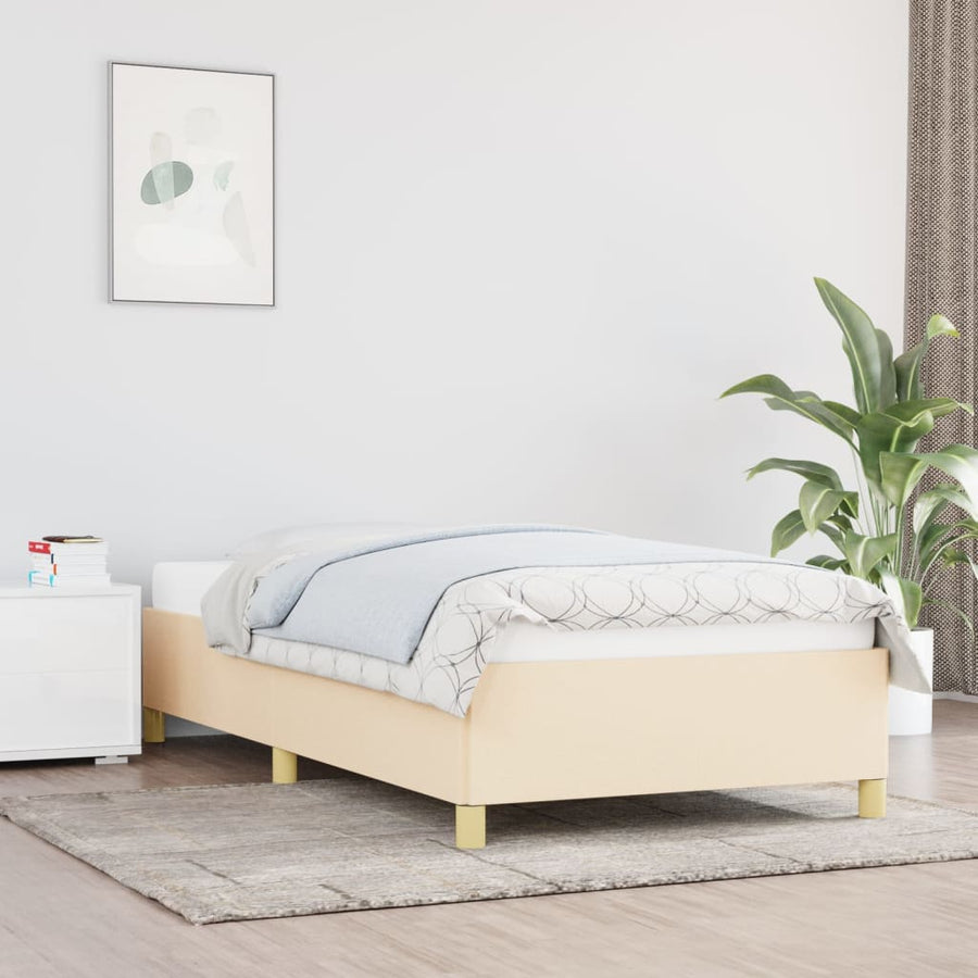 Bedframe Stof Kleurig Crème 90 x 200 cm 35 cm