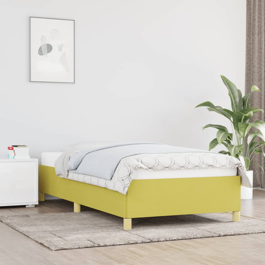 Bedframe stof groen 90x200 cm 90 x 200 cm 35 cm