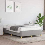 Bed frame without mattress 120x200 cm fabric light grey