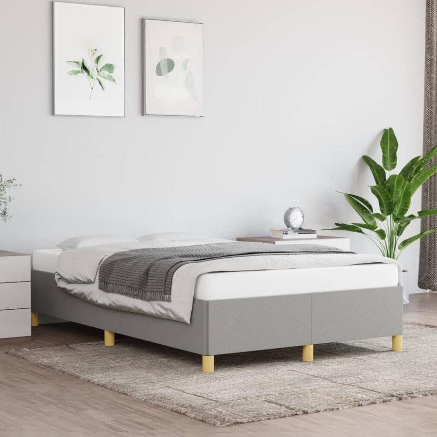 Bedframe Stof Lichtgrijs 120 x 200 cm 35 cm