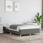 Bed frame without mattress 120x200 cm dark grey fabric