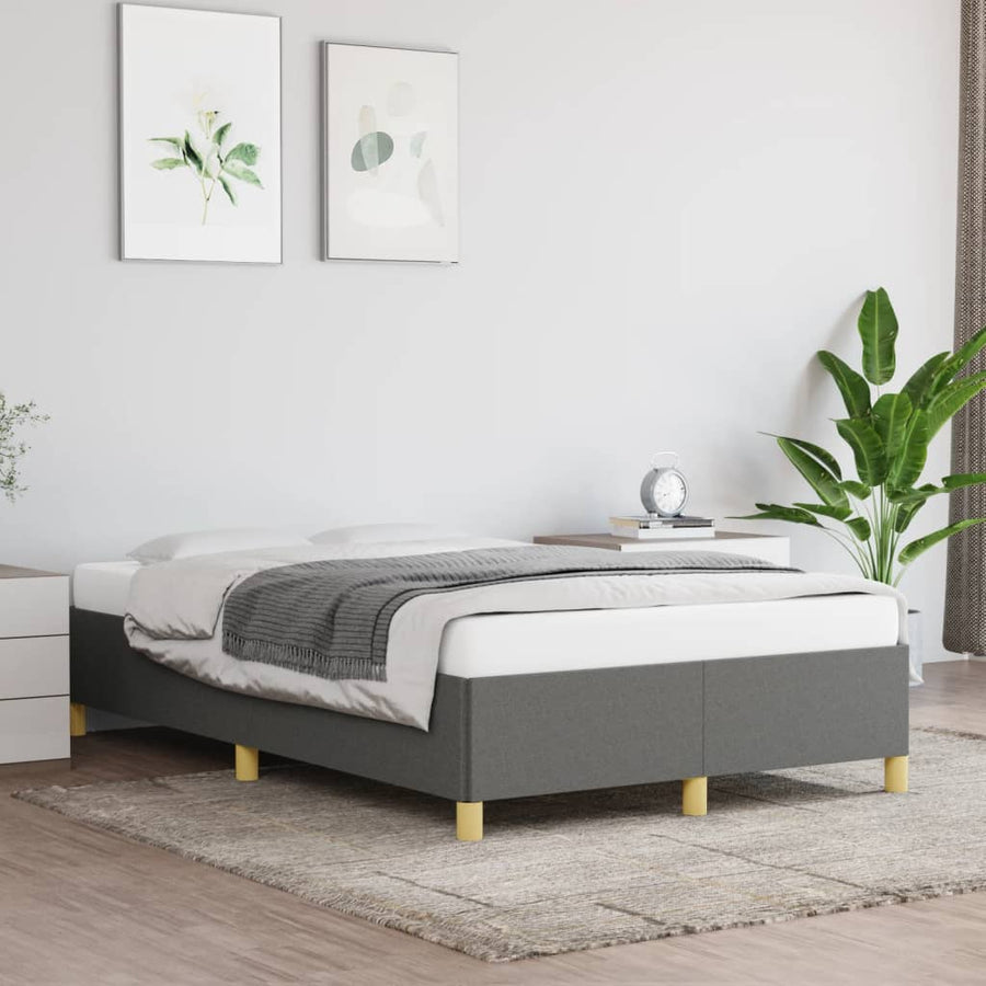 Bedframe Stof Donkergrijs 120 x 200 cm 35 cm