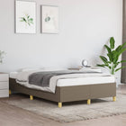 Bed frame without mattress 120x200 cm fabric taupe
