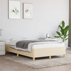 Bed frame without mattress 120x200 cm fabric cream