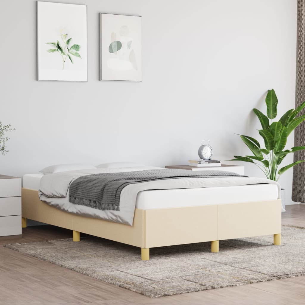 Bedframe Stof Kleurig Crème 120 x 200 cm 35 cm