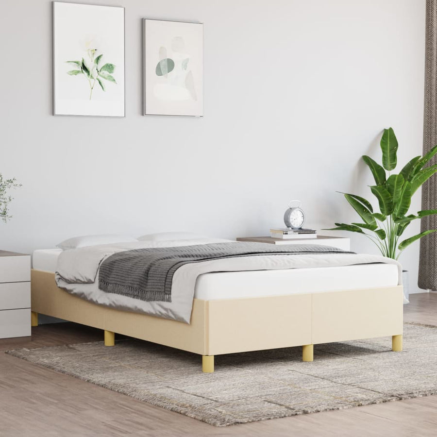 Bedframe Stof Kleurig Crème 120 x 200 cm 35 cm