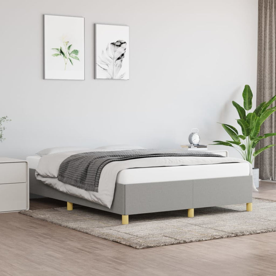 Bedframe Stof Lichtgrijs 140 x 190 cm 35 cm